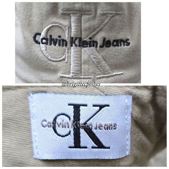 CALVIN KLEIN Jeans Unisex Beige Baseball Cap - Picture 5 of 12